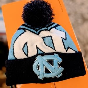 New Era UNC Tar Heels Toboggan Beanie Hat with Pom Pom Size Youth